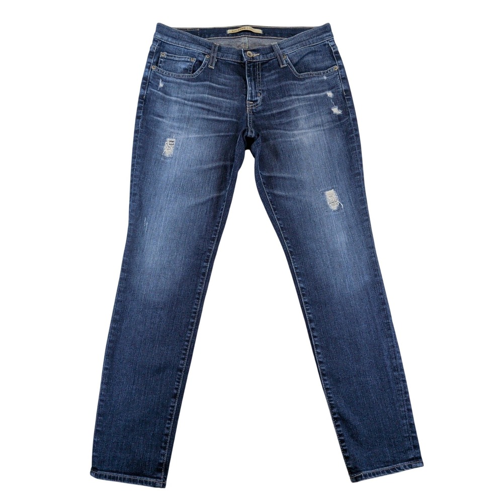 Big Star Alex Skinny Distressed Jeans Women 29‎ Dark Wash Blue Denim XSW3125